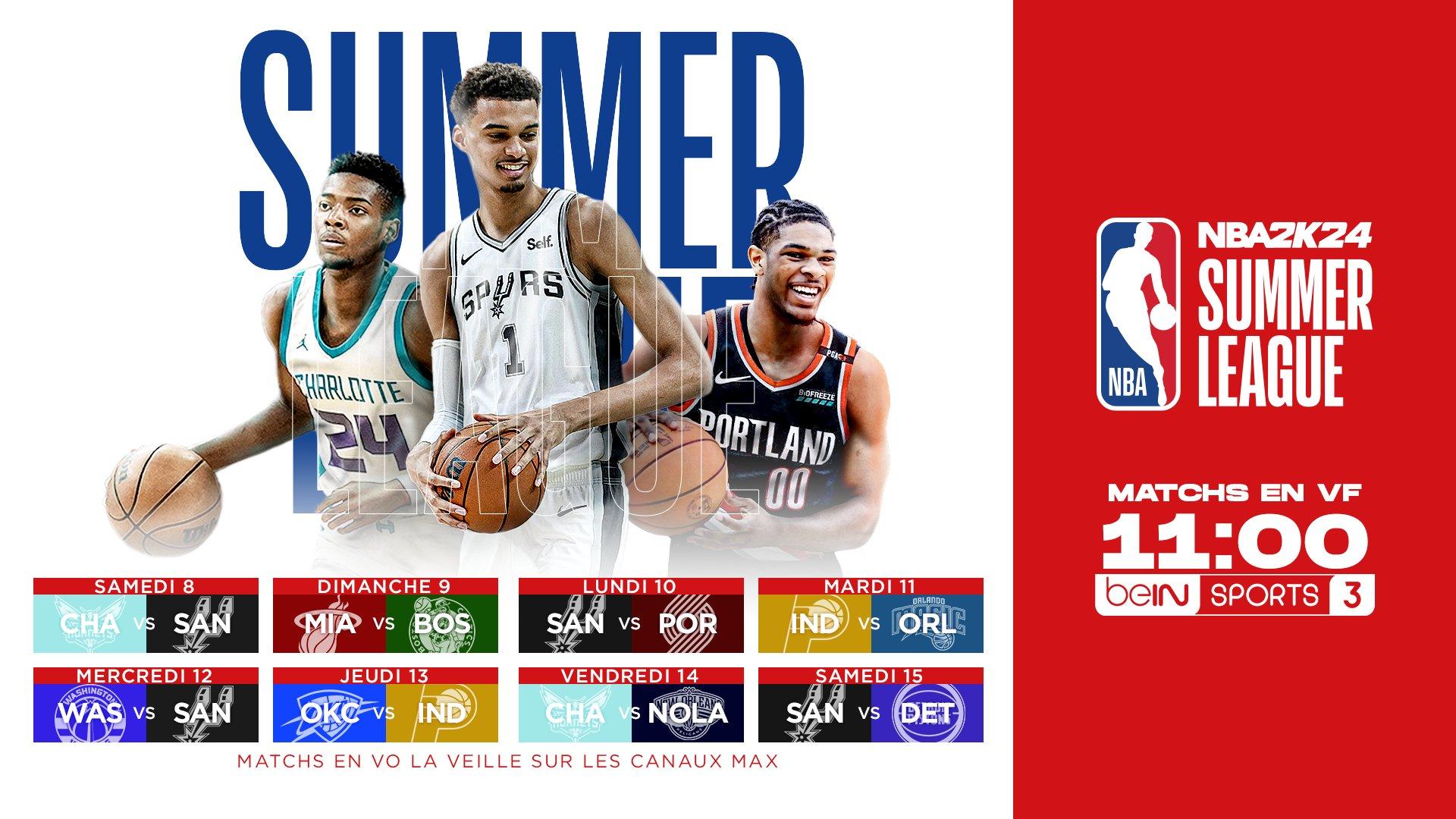 Programme beIN Sports Summer League NBA 10 juillet 2023