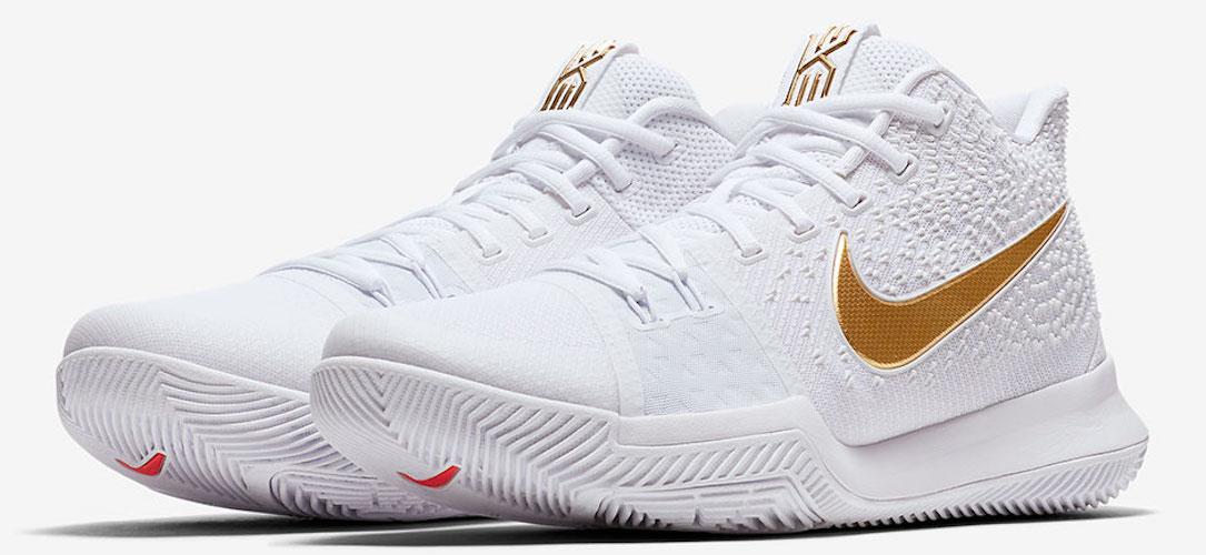 Nike Kyrie 3 White and Gold