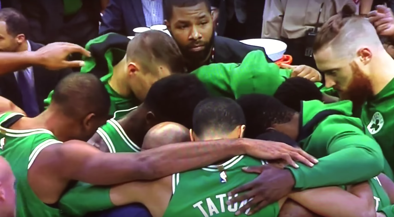 Celtics huddle