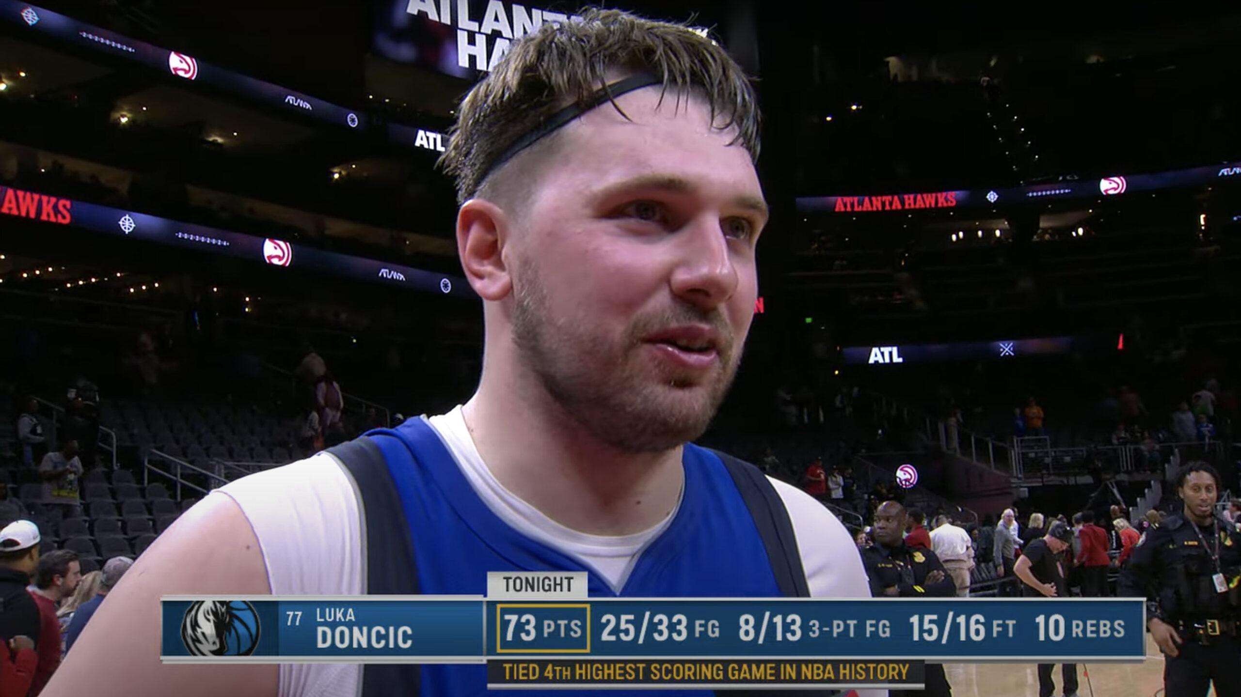 Luka Doncic 73 points