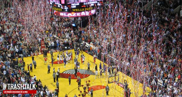 Moda Center après le game winner de Dorell Wright le 09 avril 2014.