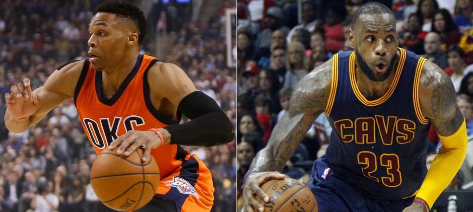 Russell Westbrook Lebron James joueurs du mois