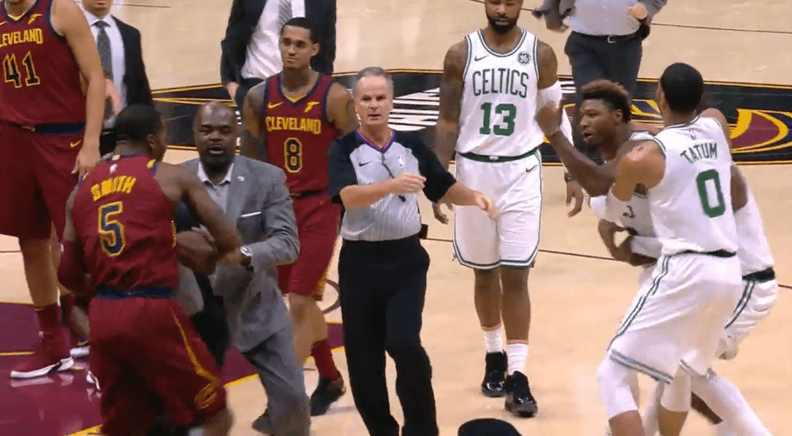 JR Smith Marcus Smart