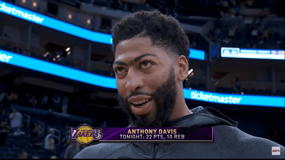 Anthony Davis Lakers vs Warriors