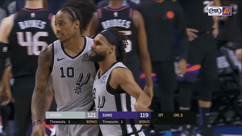 Patty Mills San Antonio vs Suns 15 décembre 2019