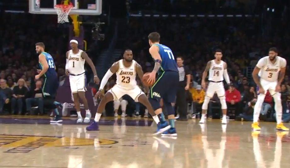 doncic lebron mavs lakers