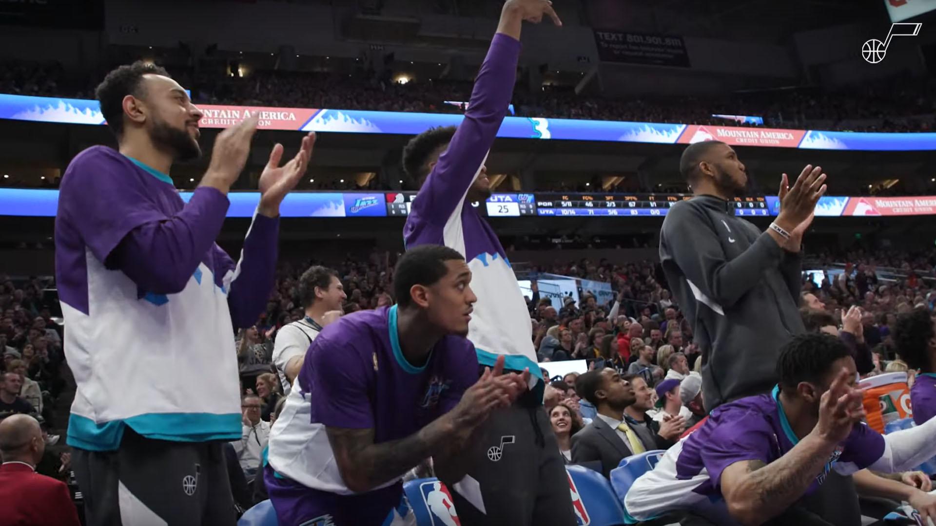 Jordan Clarkson banc Utah Jazz