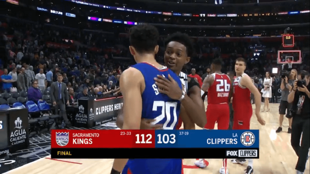 De'Aaron Fox Sacramento Kings vs Clippers 23 février 2020