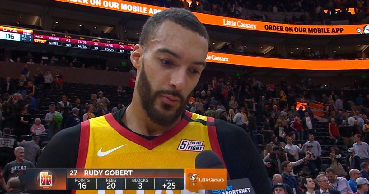 Rudy Gobert jazz 13 février 2020