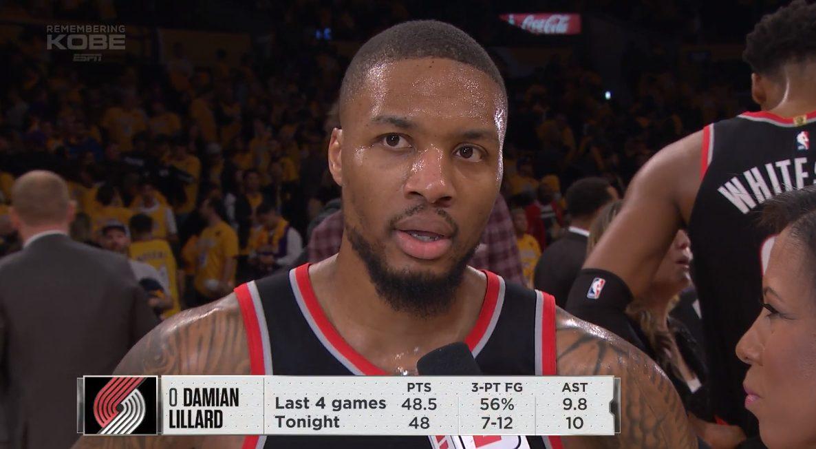 Damian Lillard 1er février 2020