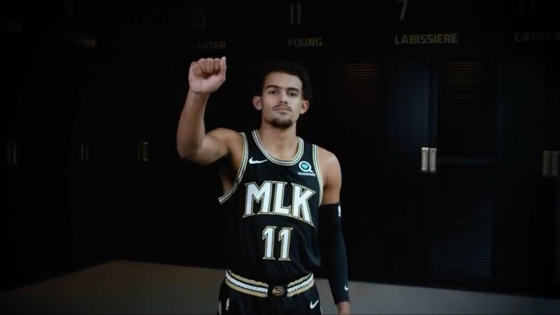 Trae Young MLK maillot 5 octobre 2020
