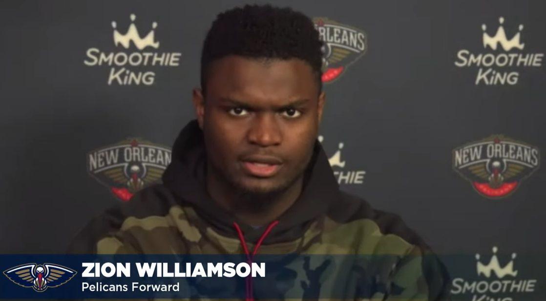 Zion Williamson 7 décembre 2020