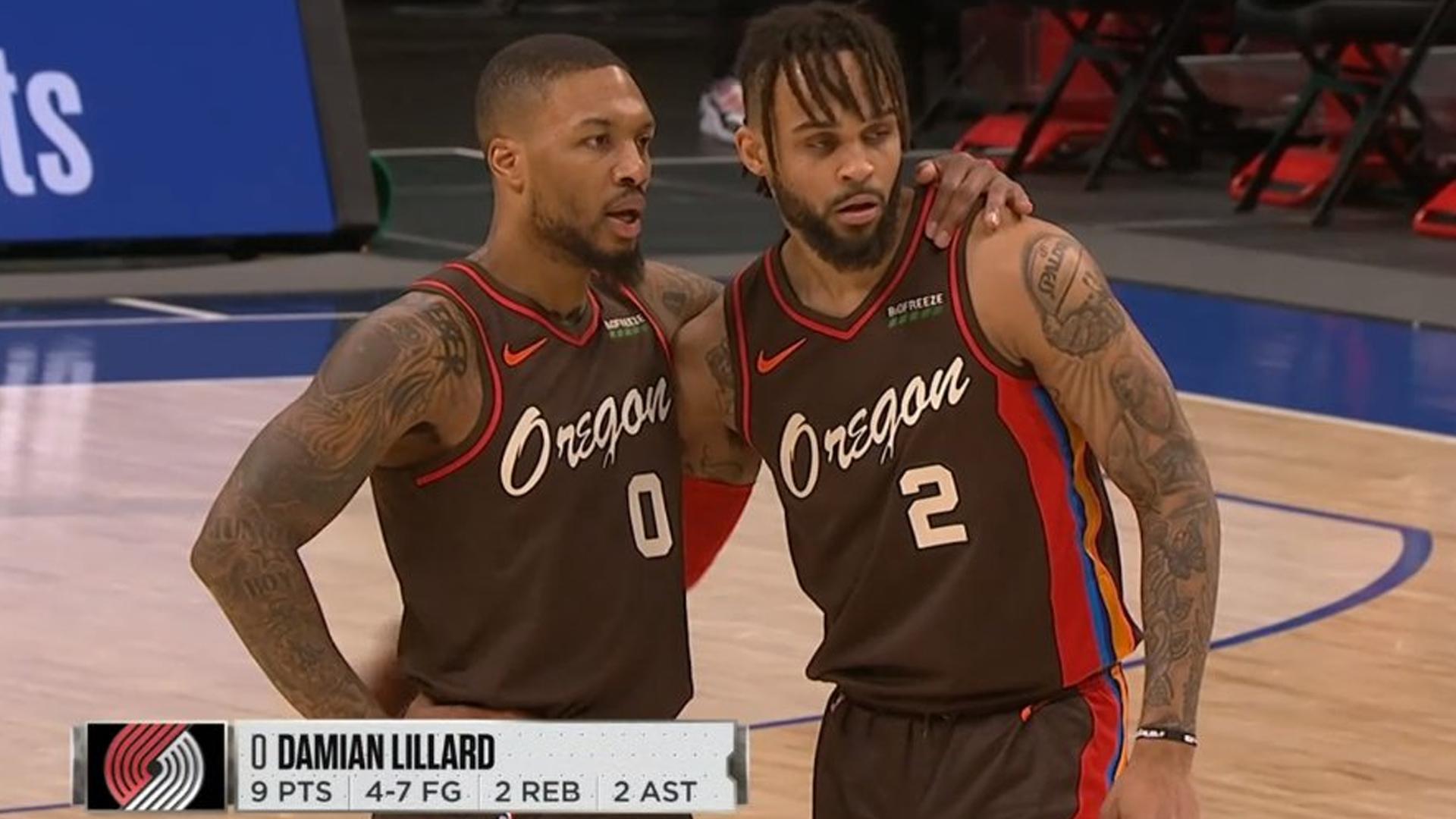 Damian Lillard Gary Trent Jr 18 février 2021