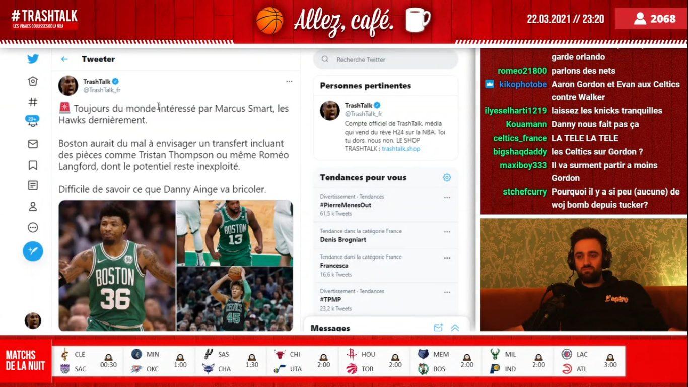 Trade Deadline Allez café 22 mars 2021 Replay