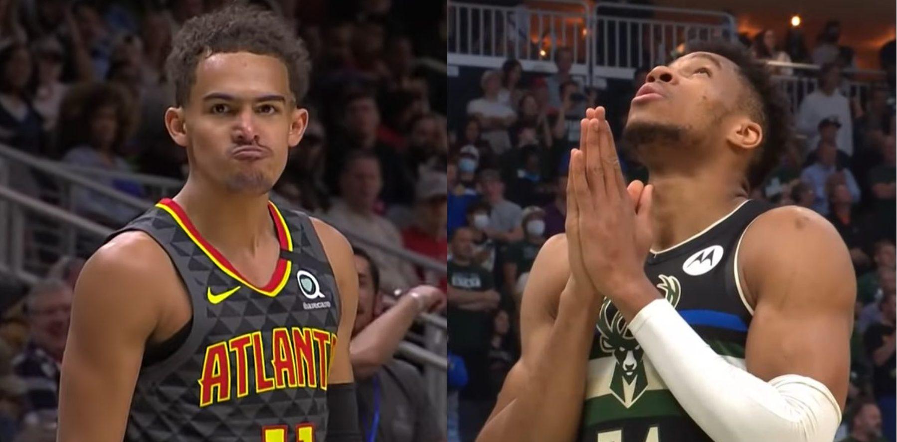 Giannis Antetokounmpo Trae Young finale de conférence Bucks Hawks 22 juin 2021
