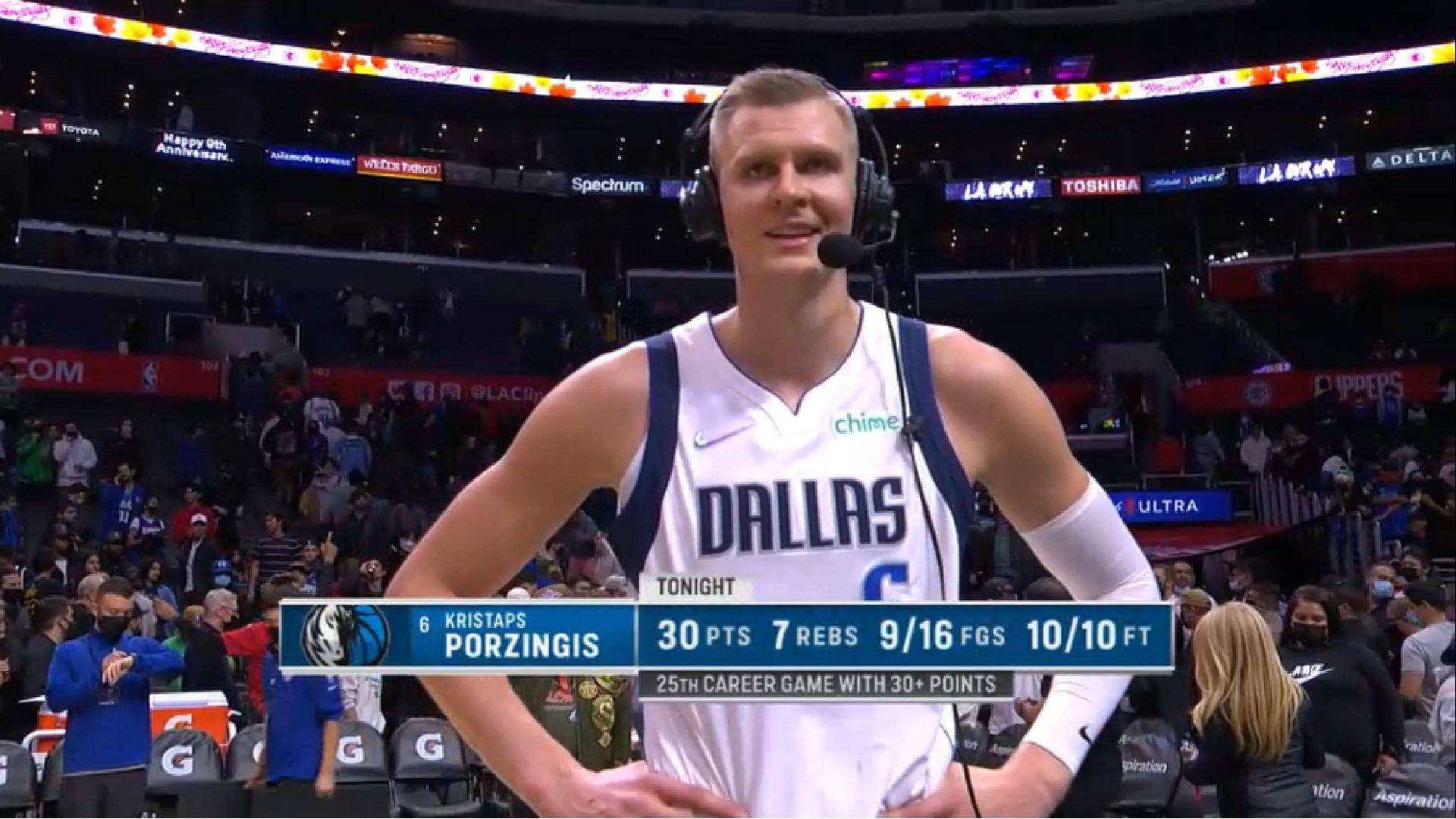 Kristaps Porzingis Mavs 24 novembre 2021