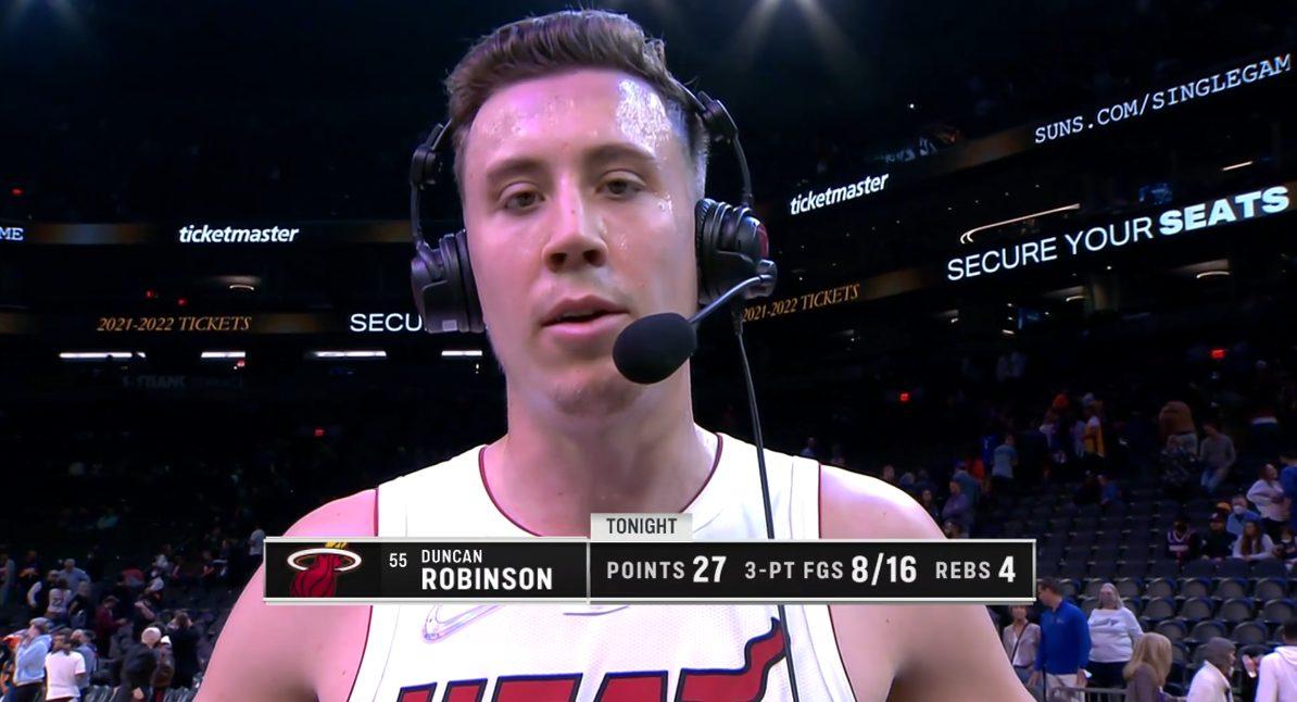 Duncan Robinson 9 janvier 2022
