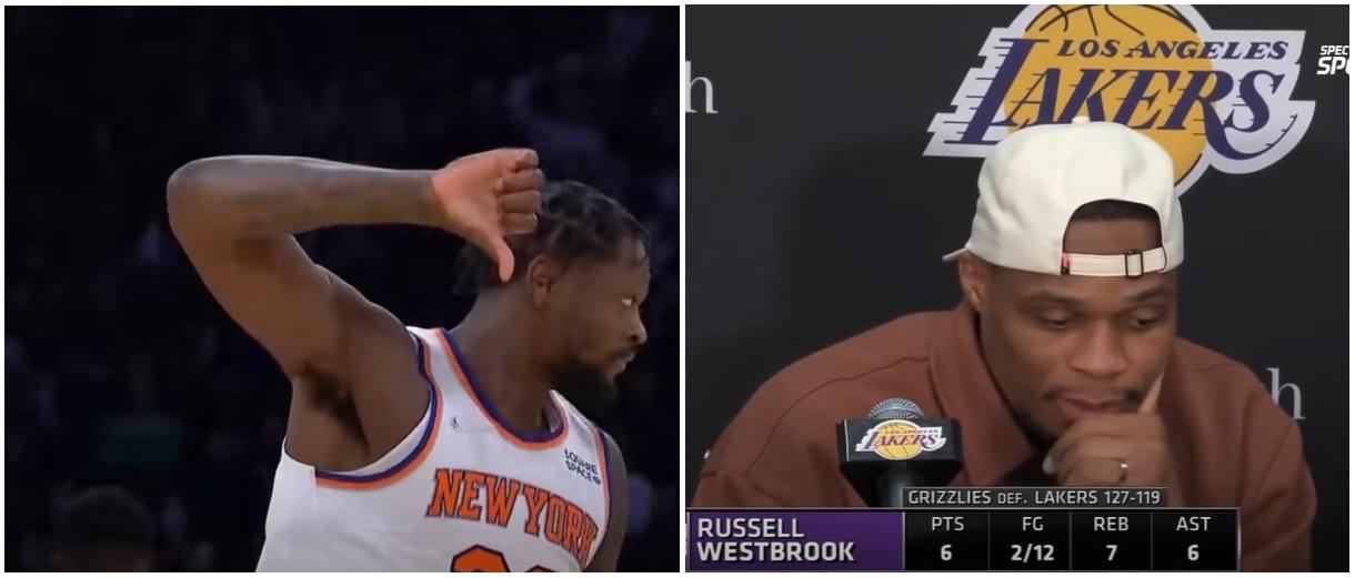 Julius Randle Russell Westbrook super-héros