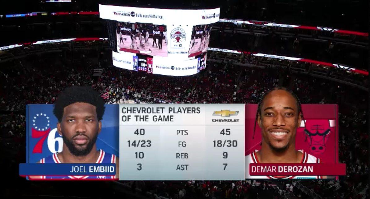 Embiid DeRozan 7 février 2022