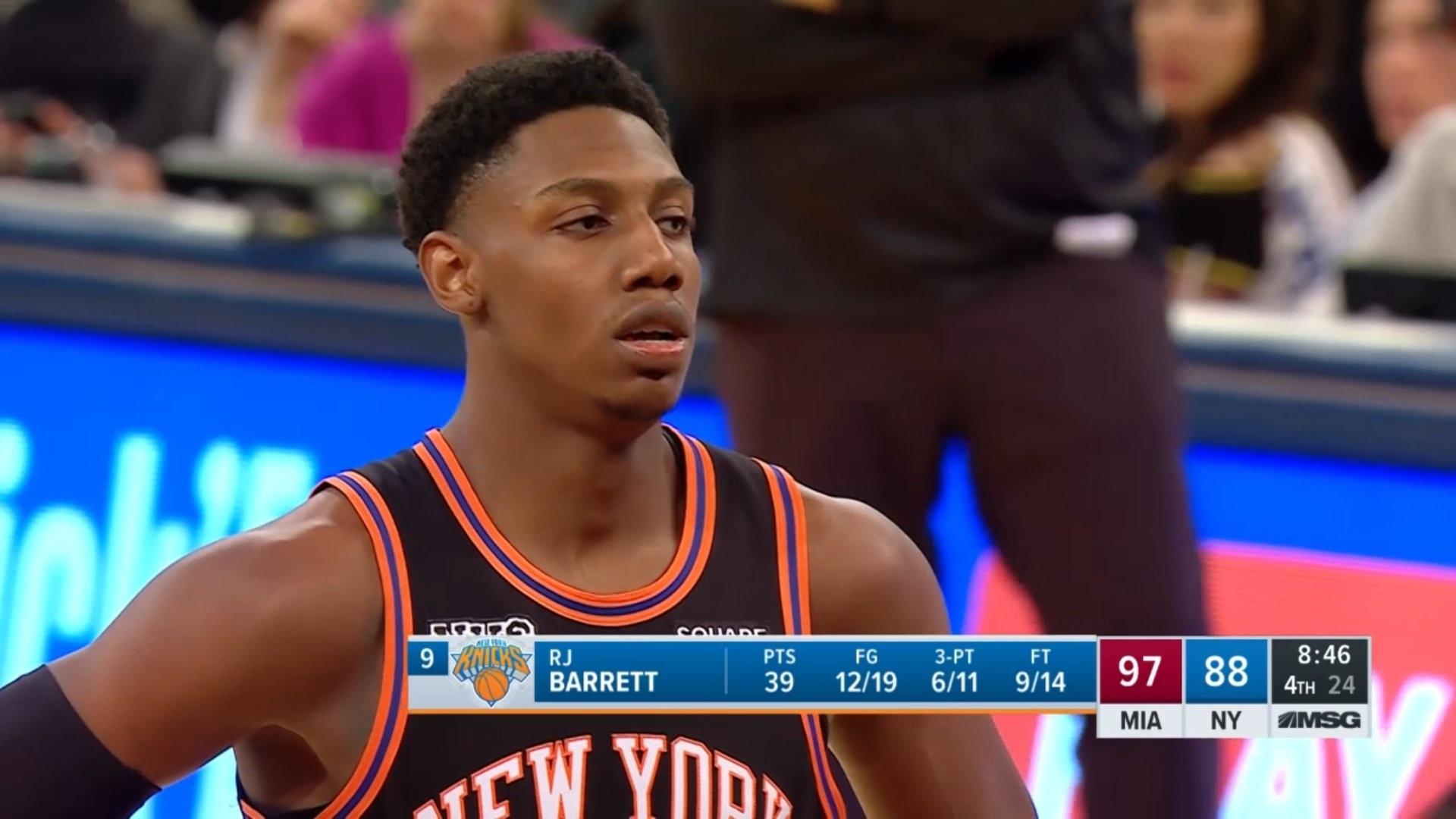 R.J. Barrett Knicks 26 février 2022 résumé de la nuit