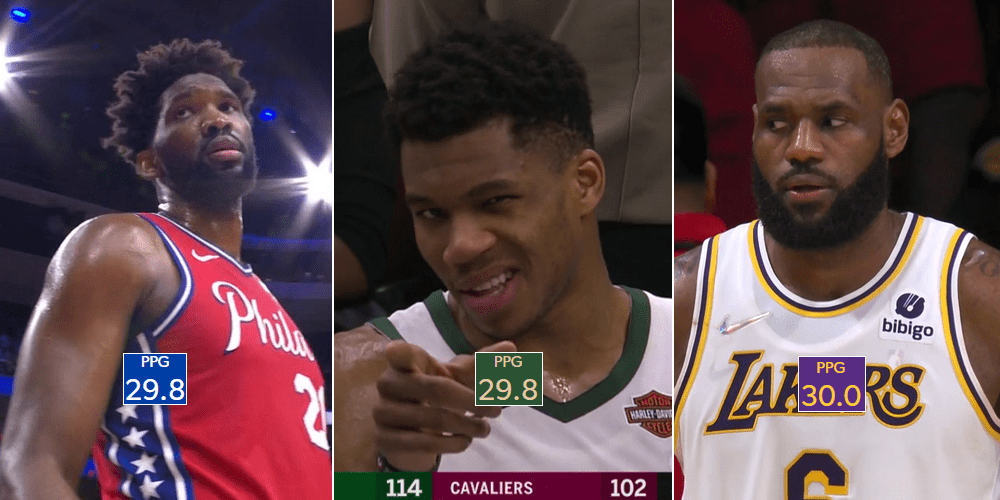 Joel Embiid, LeBron James, Giannis Antetokounmpo