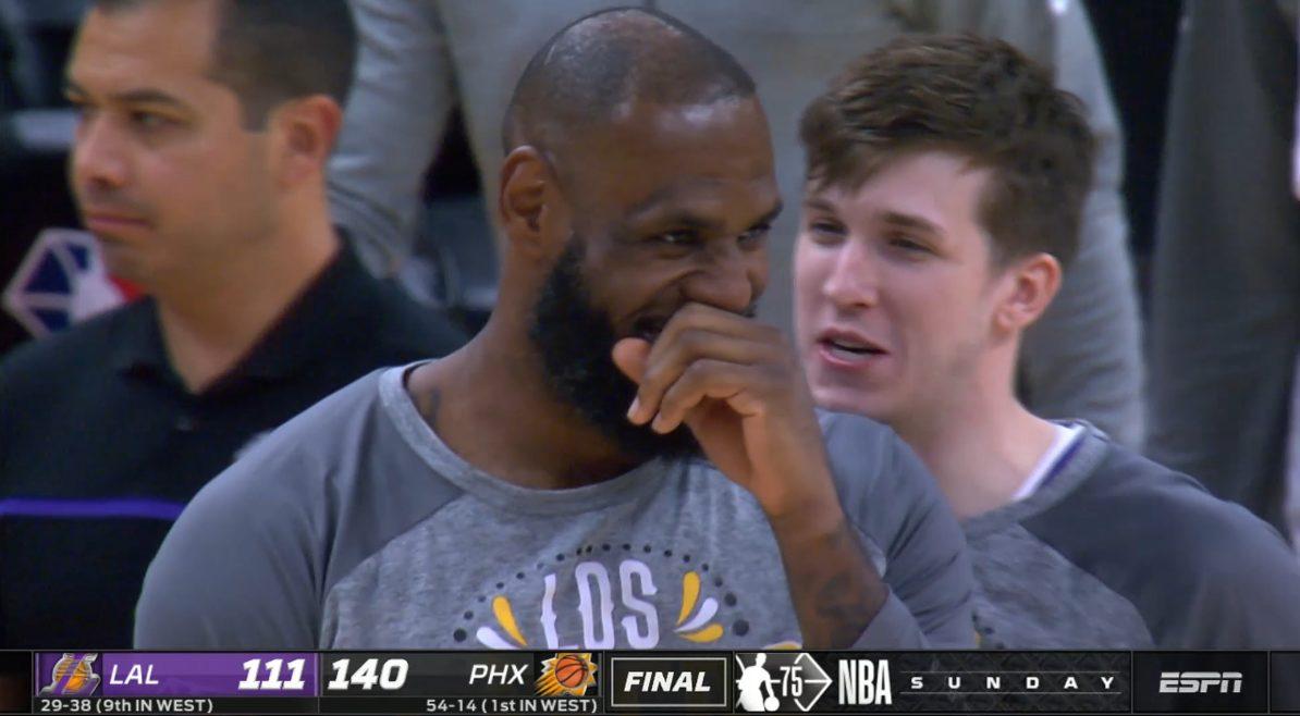 LeBron James score 14 mars 2022