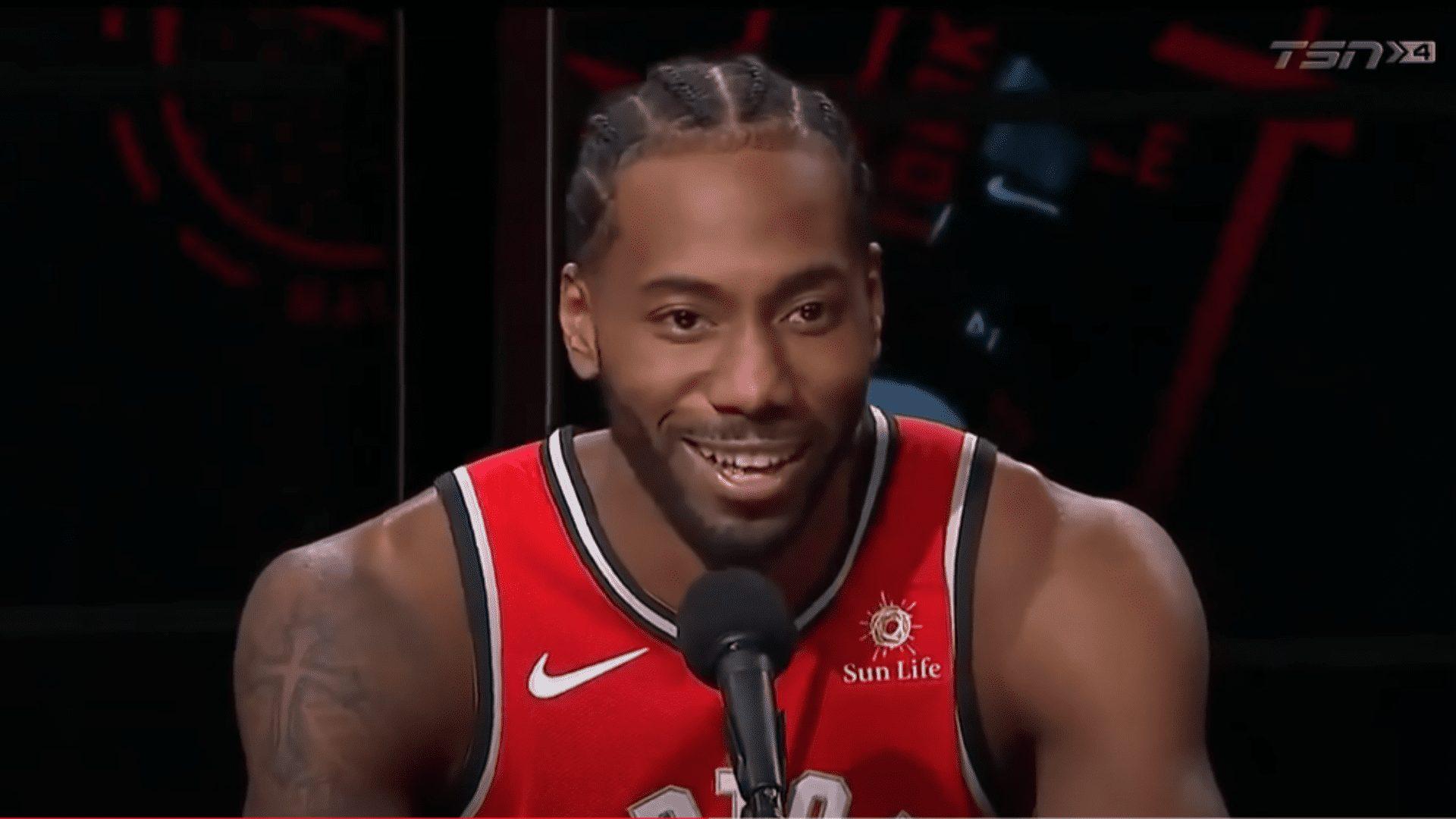 Kawhi Leonard laugh