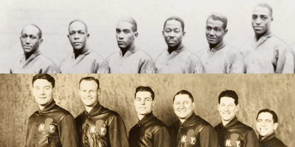 Photo d'équipe des New York Renaissance et des original Celtics