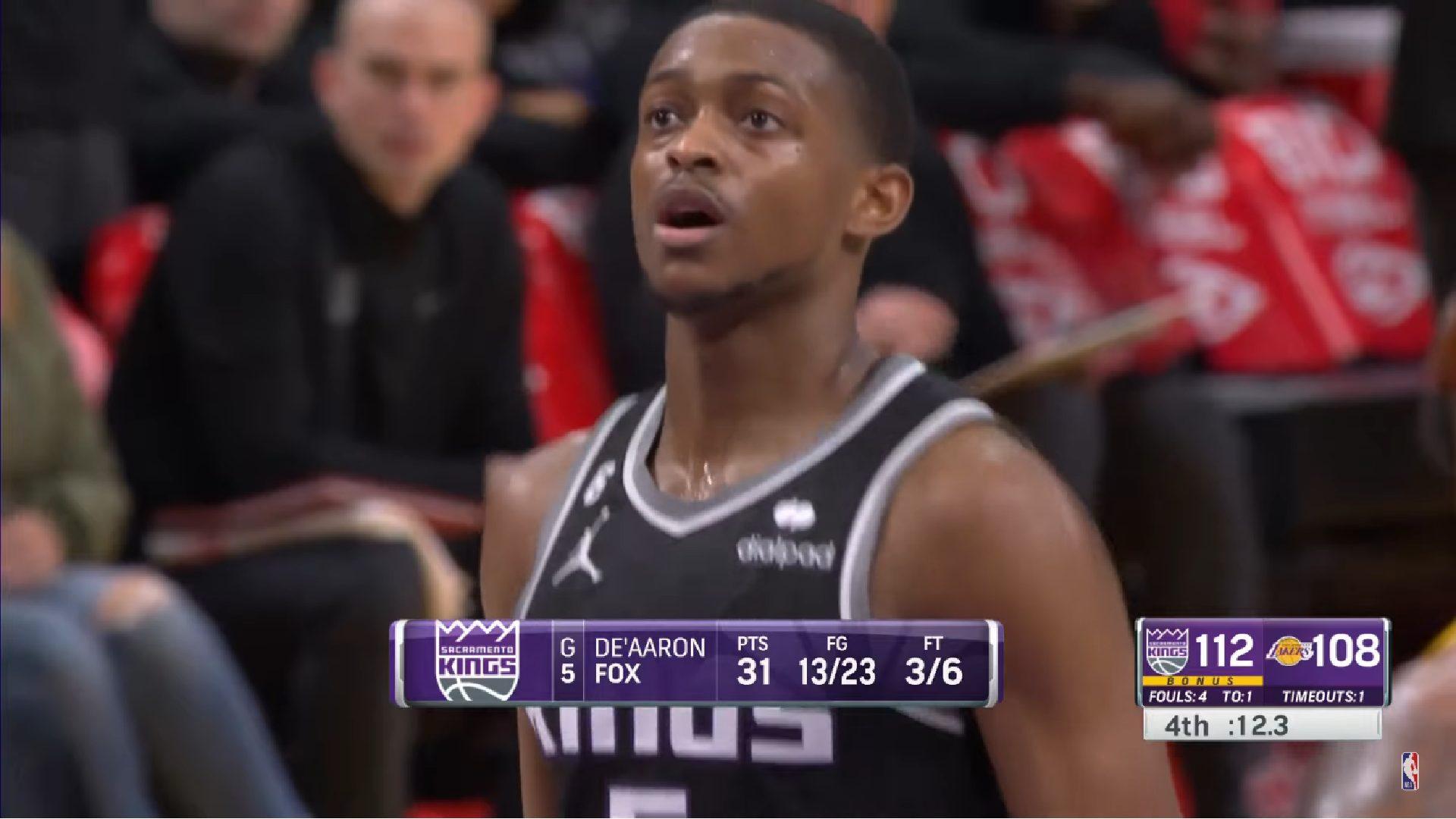 Résumé de la nuit De'Aaron Fox Kings 19 janvier 2023