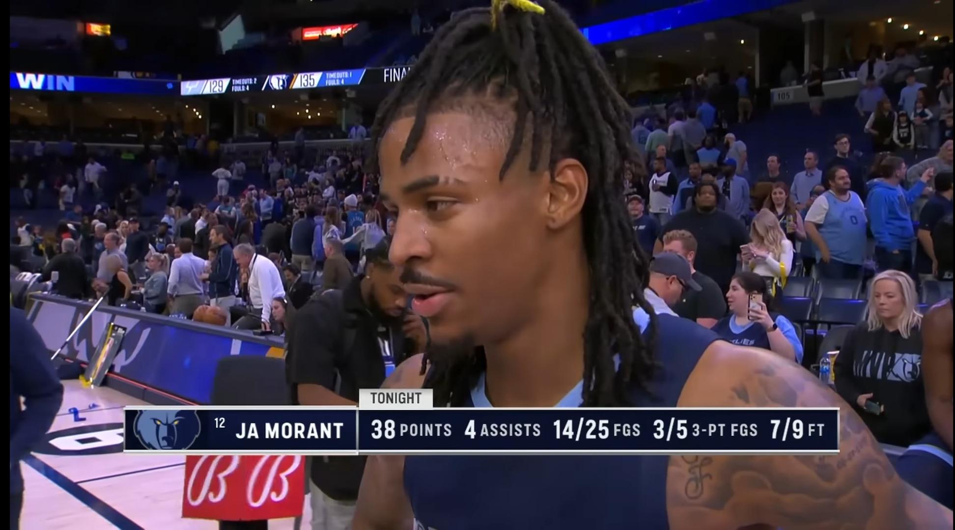 Ja Morant 12 janvier 2023