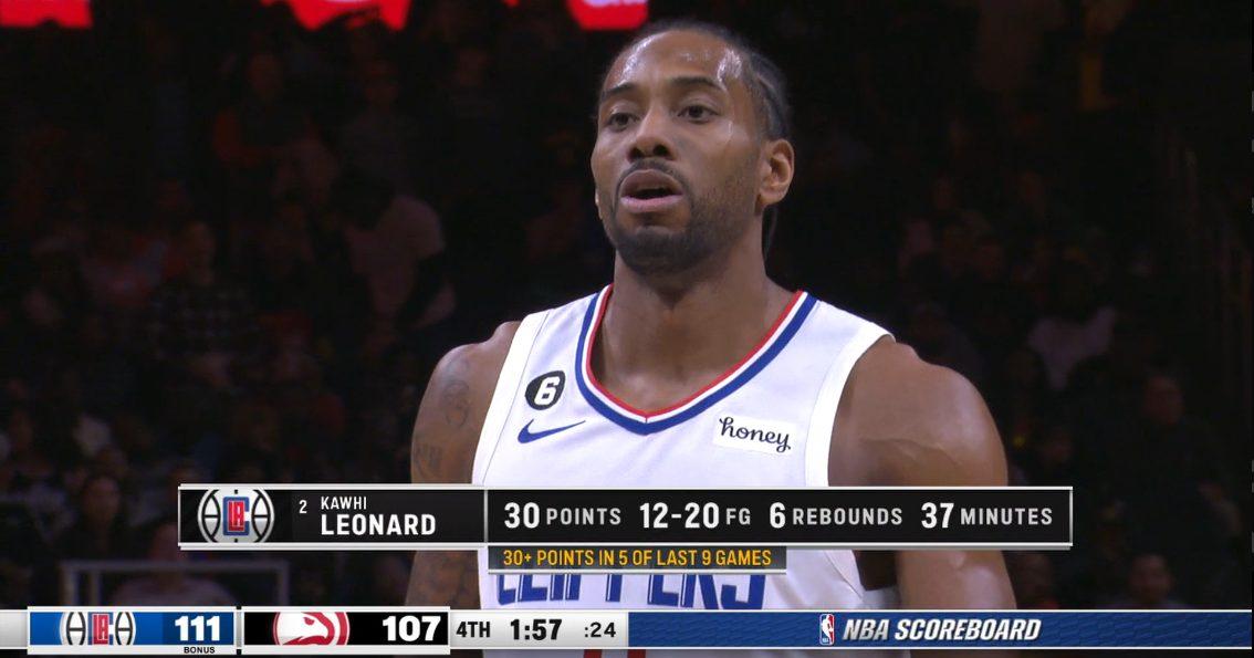 Kawhi Leonard 29 janvier 2023