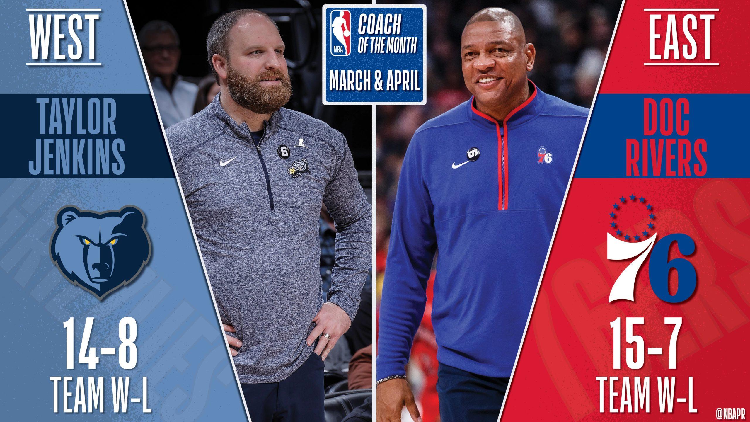Coach du mois mars Doc Rivers Taylor Jenkins