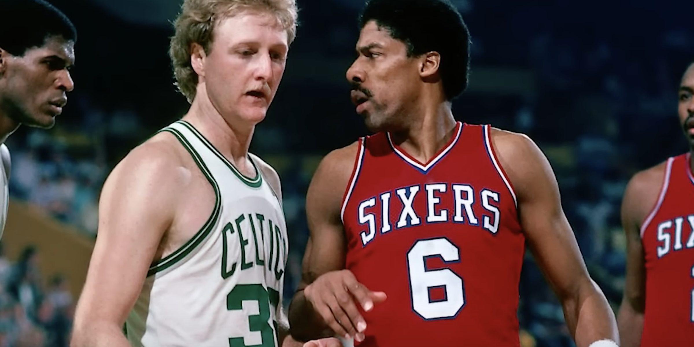 Larry Bird Julius Erving Celtics Sixers
