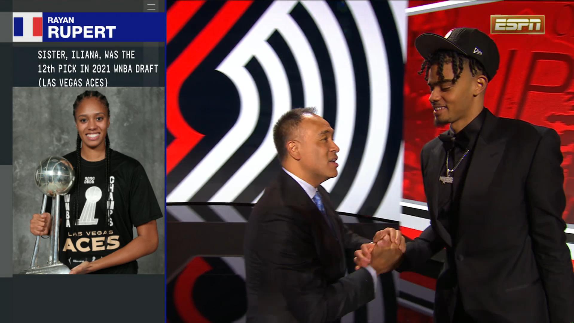 Rayan Rupert Blazers Draft NBA 2023