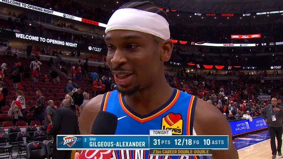 Shai Gilgeous-Alexander 26 octobre 2023