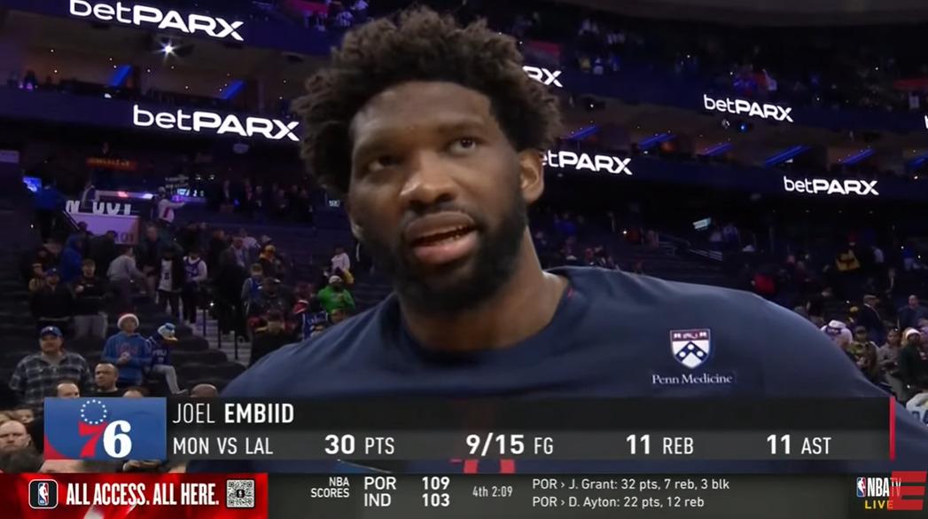 Joel Embiid 28 novembre 2023