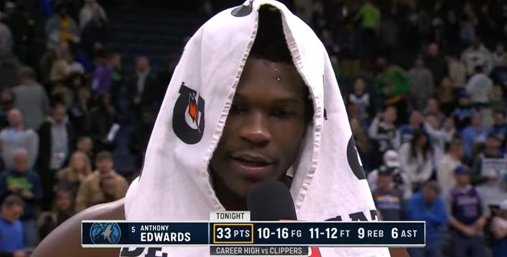 Anthony Edwards 15 janvier 2024