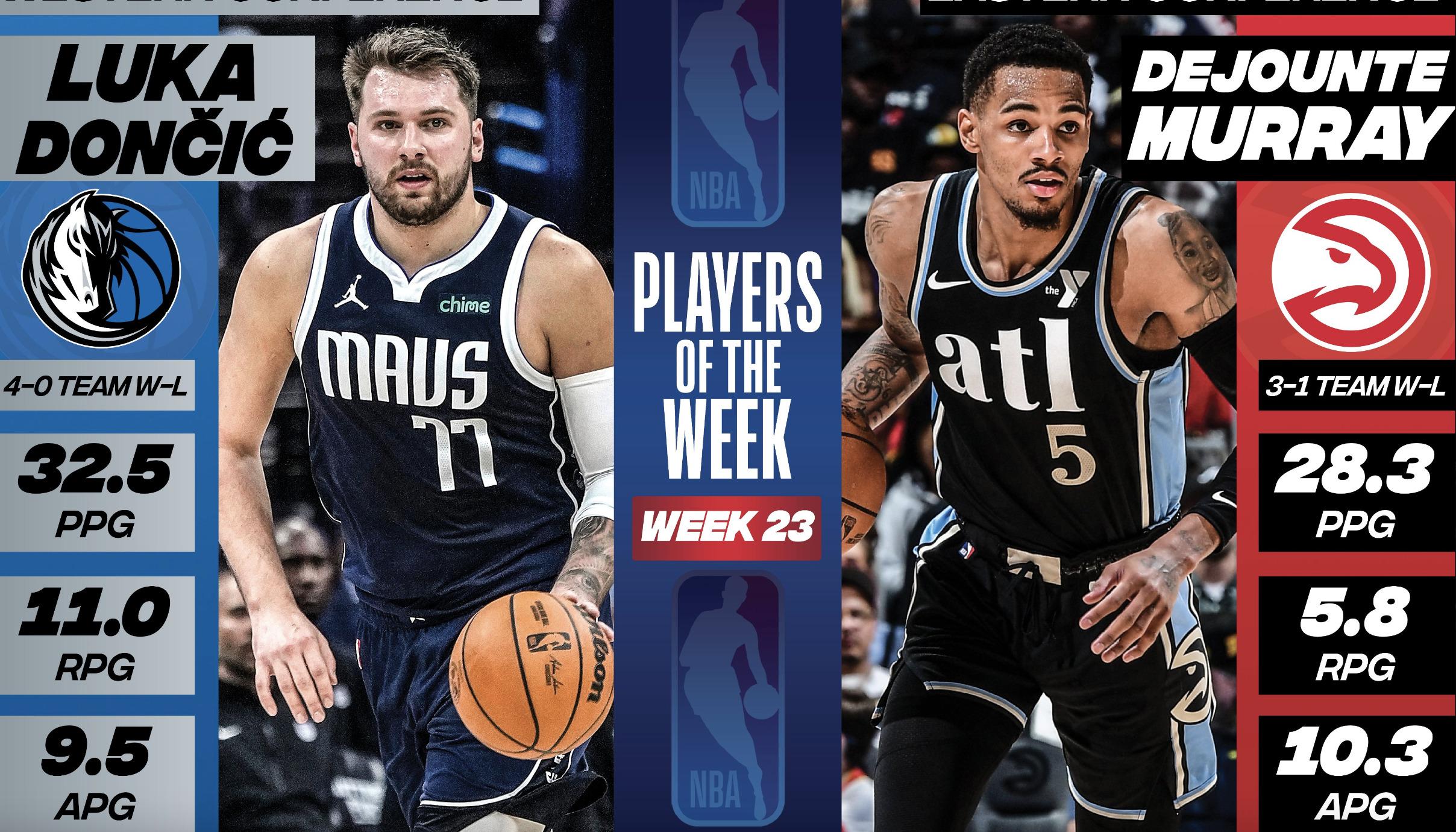 Luka Doncic Dejounte Murray POTW