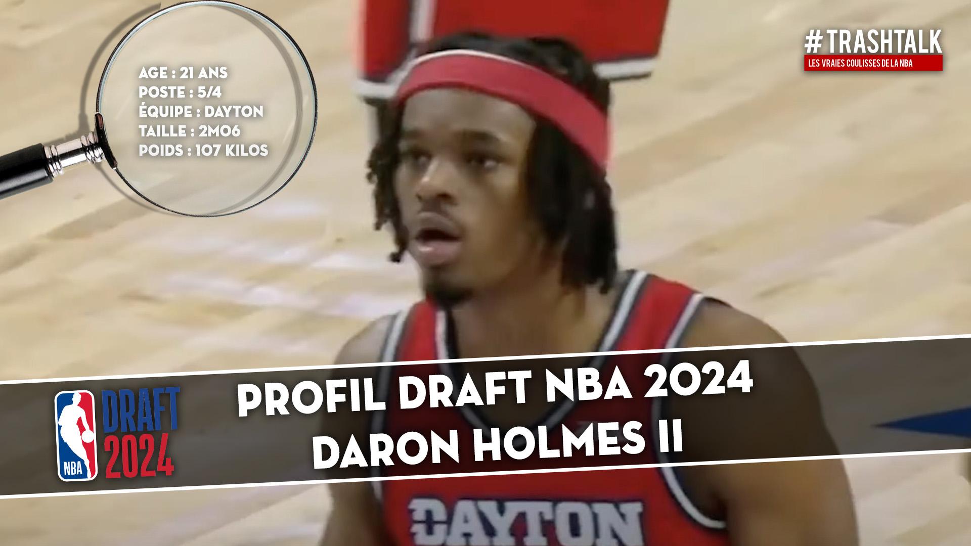 Couverture profil de Draft Daron Holmes II NBA 2024 22 juin 2024