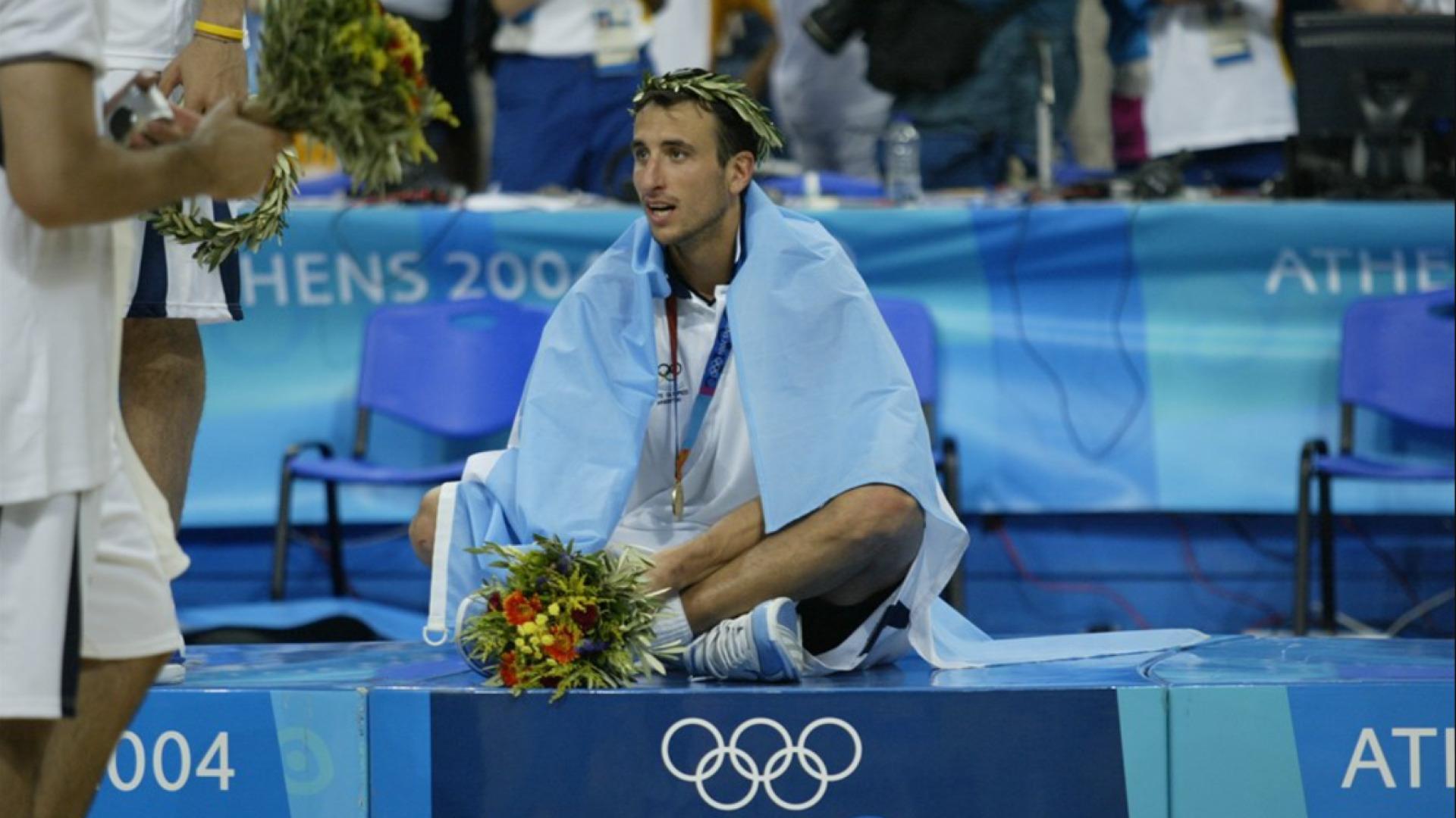 Manu Ginobili Argentine 6 juin 2024 lors des jeux olympiques d'athènes en 2004