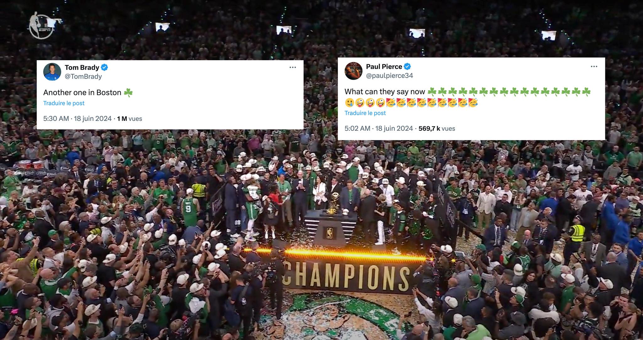 Twitter Boston Celtics champions 18 juin 2024