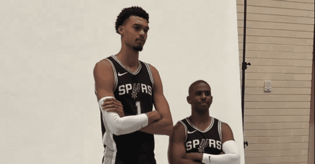 Les premières images de Wemby et CP3 sous le maillot des Spurs