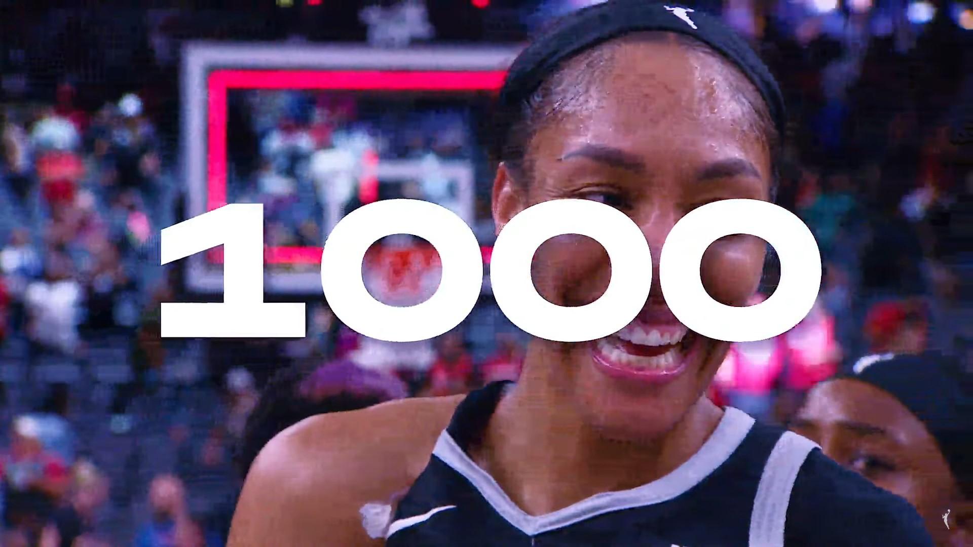 a'ja wilson 1000 points