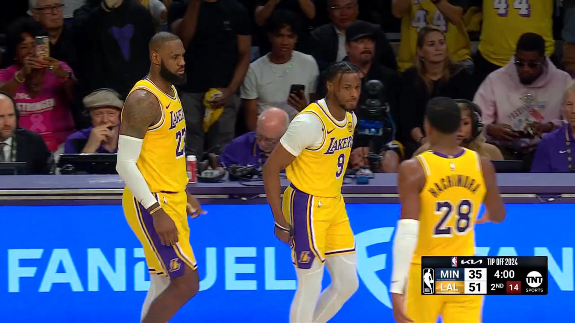 LeBron James Bronny James Lakers