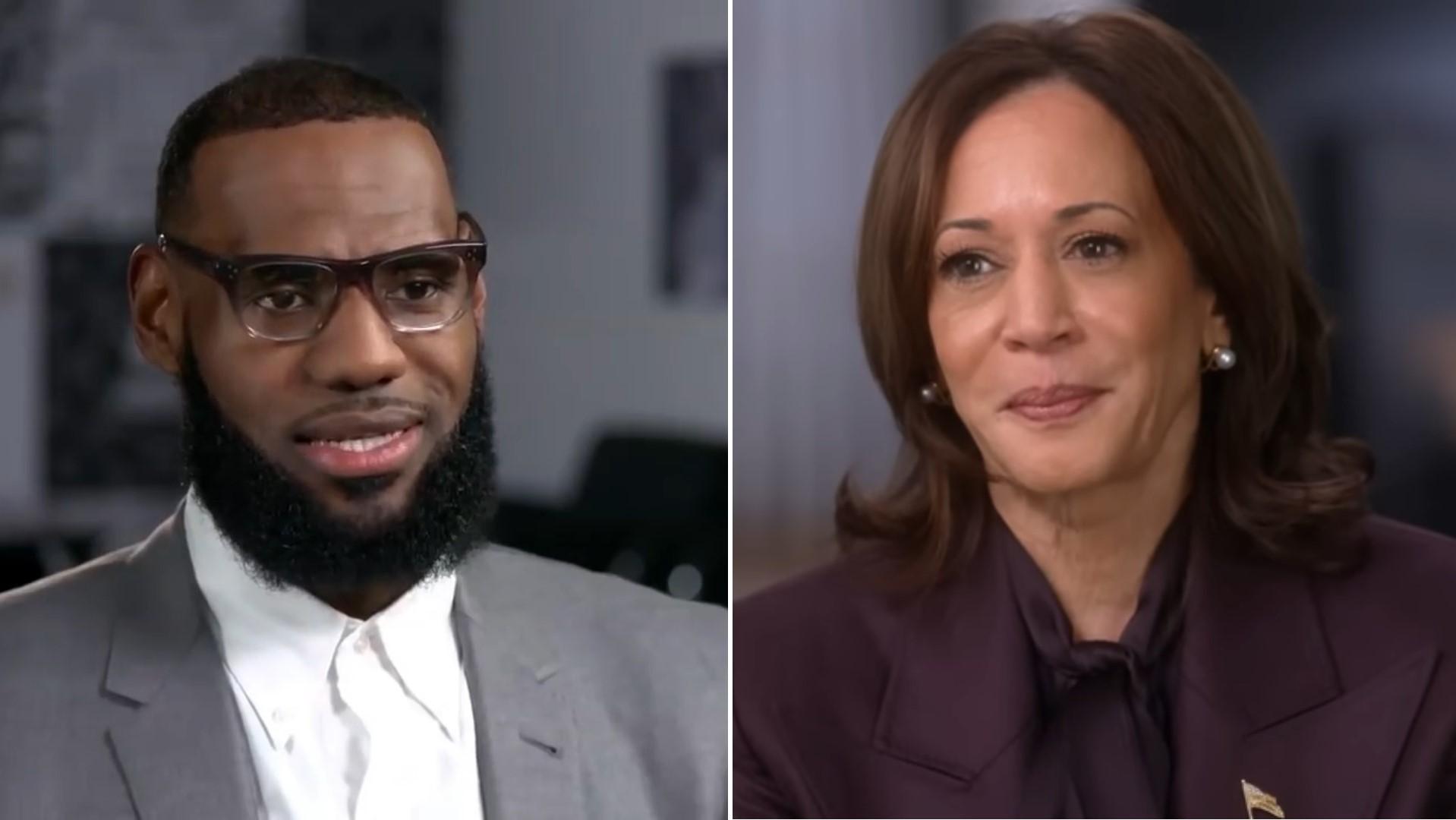 lebron james kamala harris