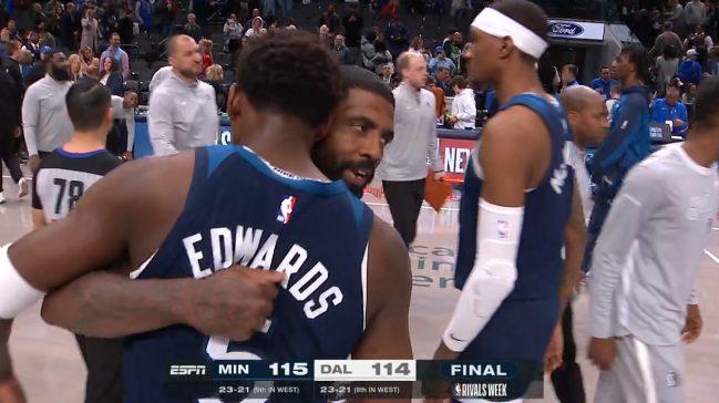 Kyrie Irving Anthony Edwards Wolves Mavericks 23 janvier 2025