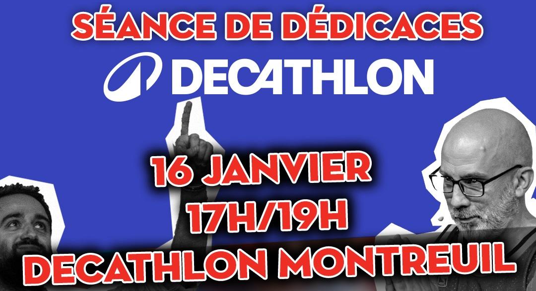 Séance dédicaces Decathlon