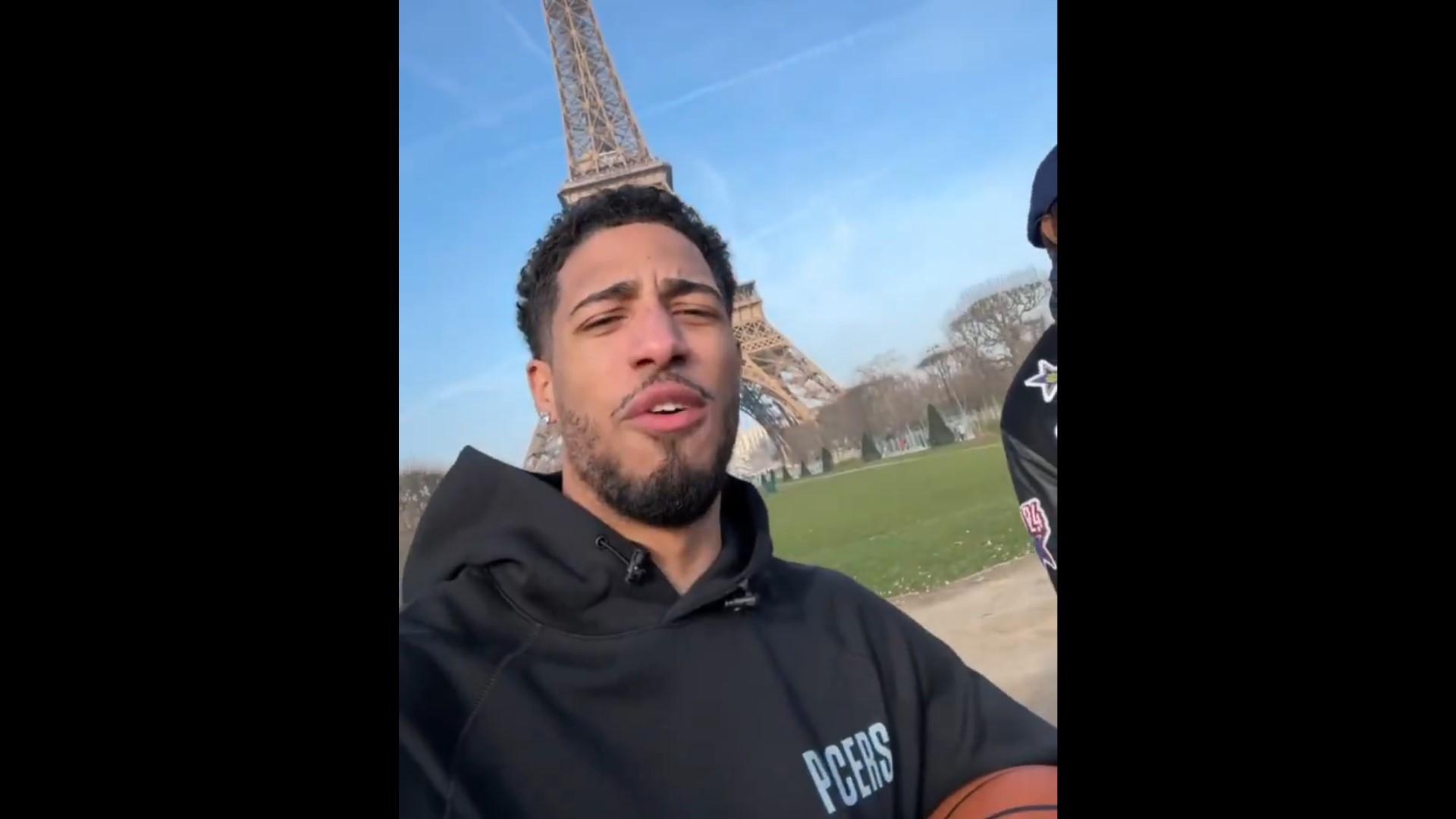 tyrese haliburton pacers tour eiffel nba paris games