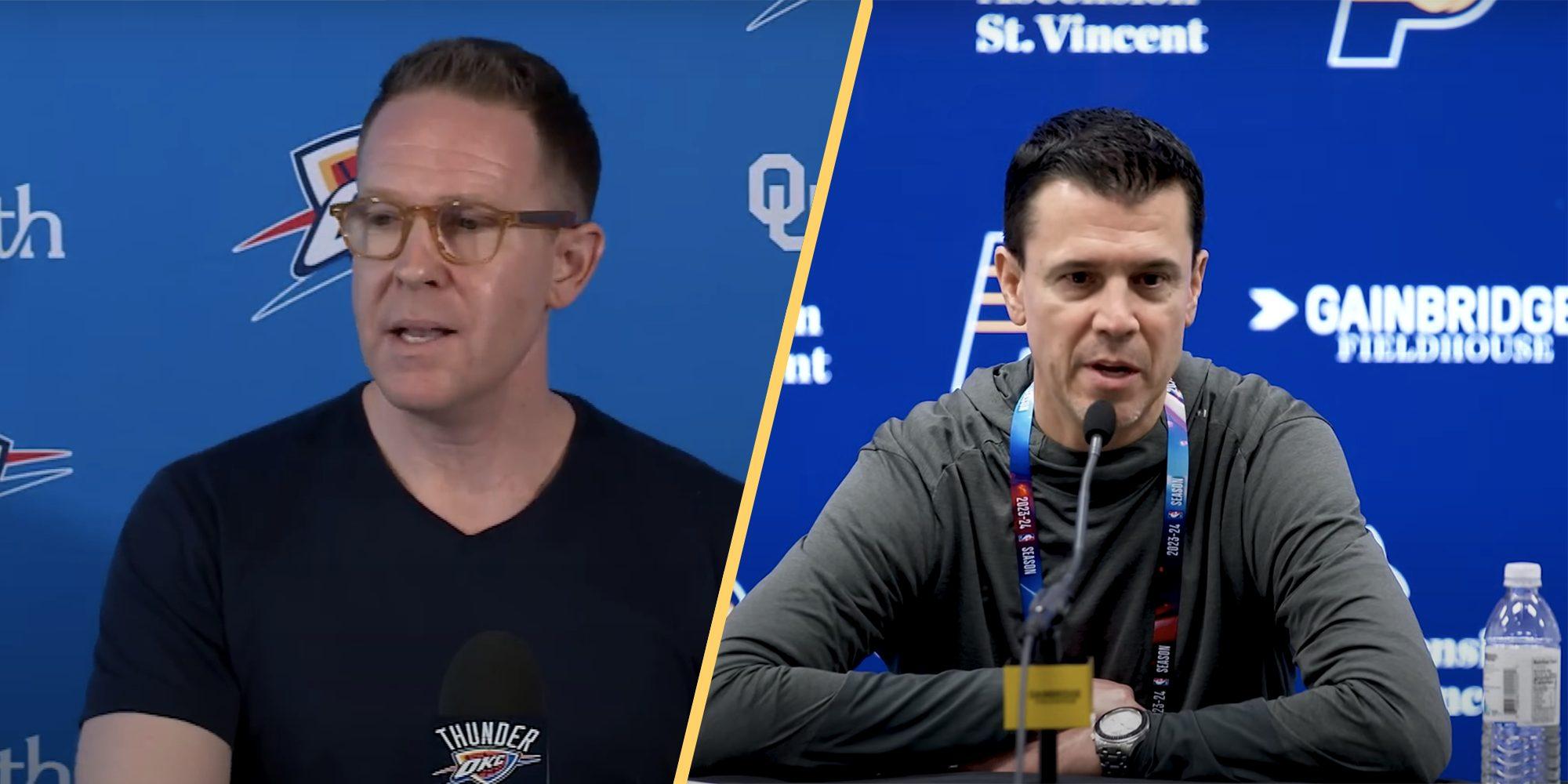 Thunder Pacers construction NBA Finales