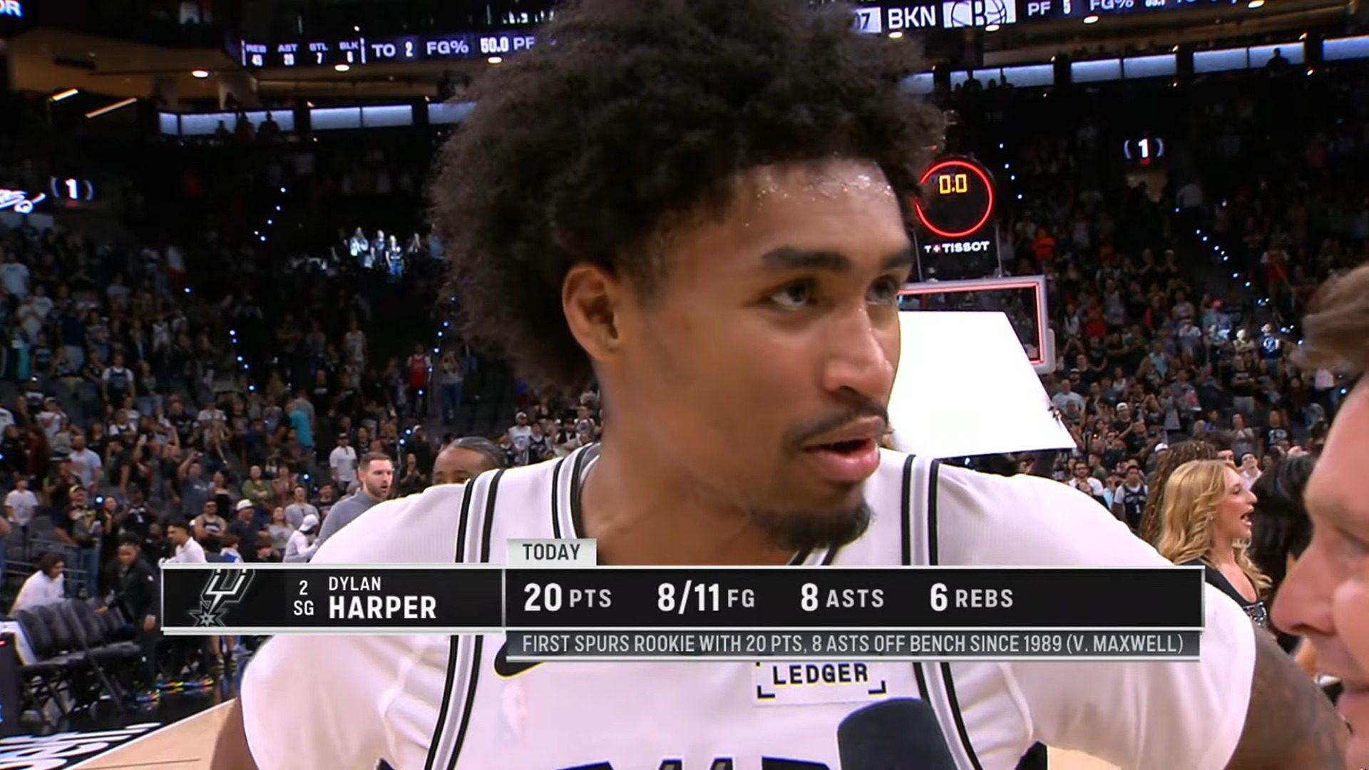 Dylan Harper vs nets 26/10/2025